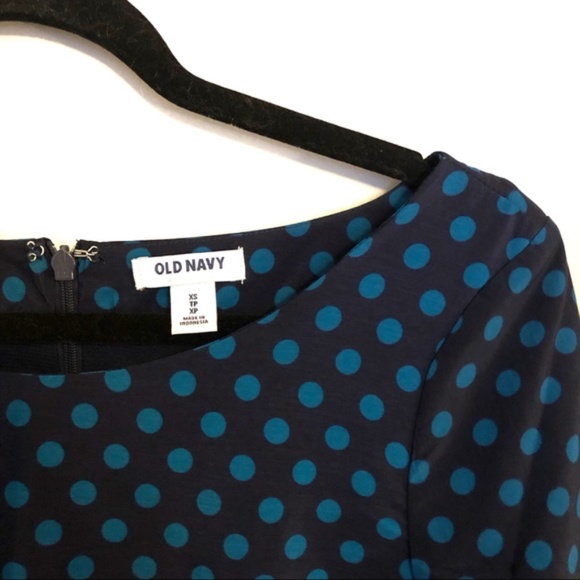 Old Navy Polka Dot Shift Dress Blue - Picture 4 of 6
